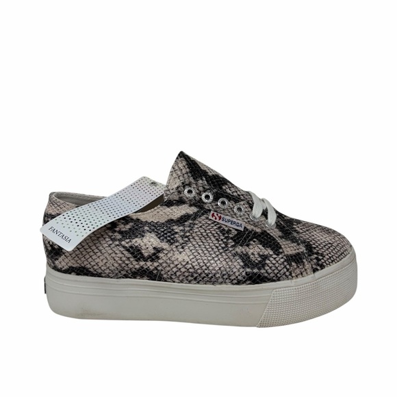 READ NWT Superga Snake Platform Sneakers Size US 8.5 - Picture 2 of 13